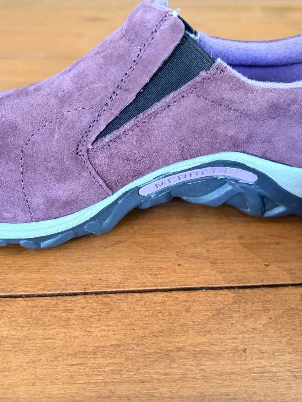 Merrell Kids Purple Suede Slip-On Moccasins
